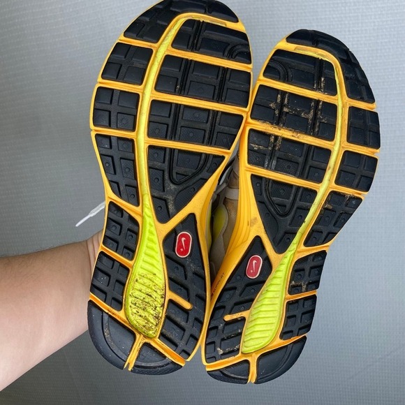 Nike | Grey Yellow Lunarlon Womans Sneaker 7.5 - Picture 6 of 7